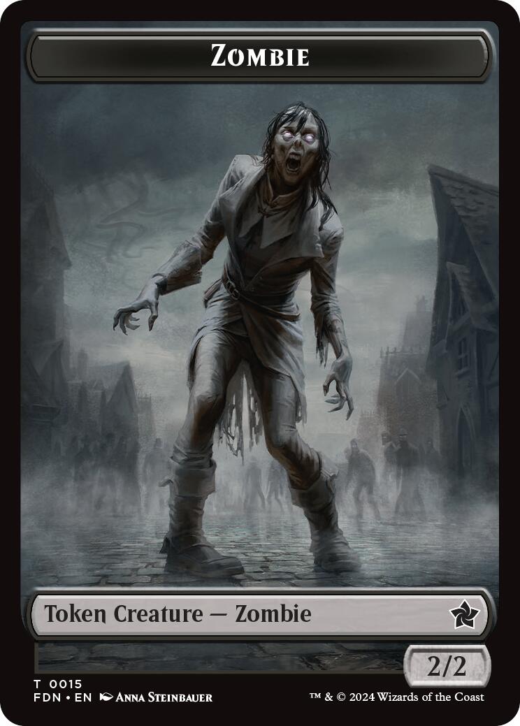 Goblin // Zombie Doubled-Sided Token [Foundations Tokens] | Mindsight Gaming