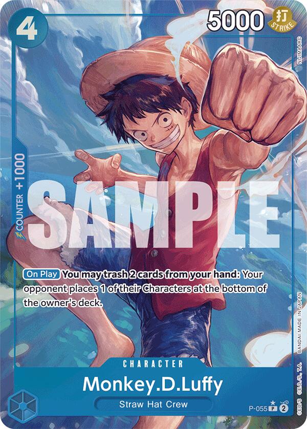 Monkey.D.Luffy (P-055) (Full Art) [Premium Booster -The Best-] | Mindsight Gaming