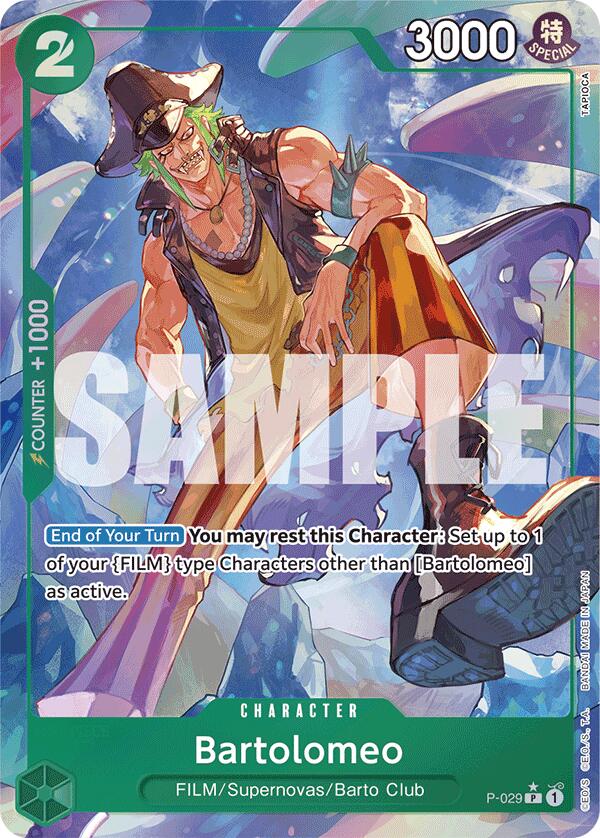 Bartolomeo (P-029) (Full Art) [Premium Booster -The Best-] | Mindsight Gaming