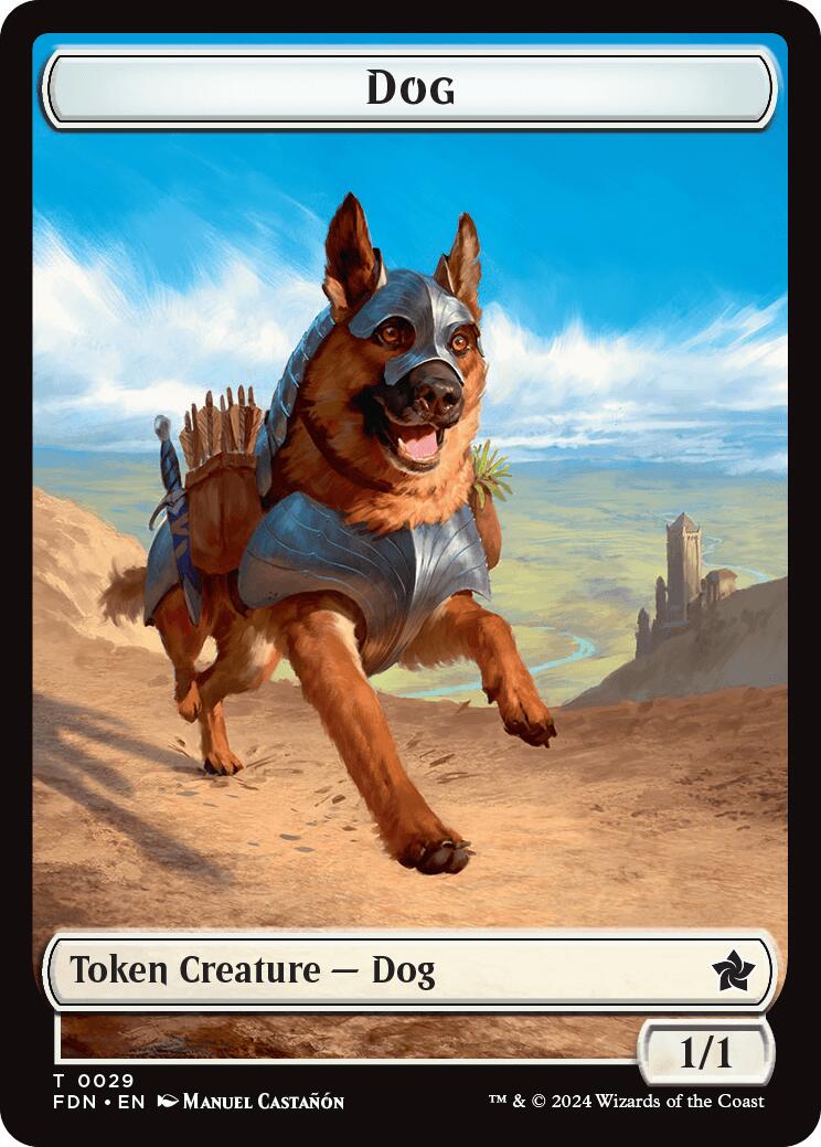 Dog // Beast (0033) Double-Sided Token [Foundations Tokens] | Mindsight Gaming