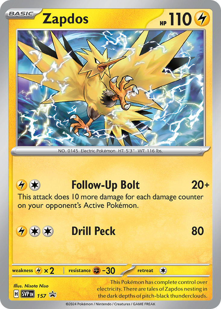 Zapdos (157) [Scarlet & Violet: Black Star Promos] | Mindsight Gaming