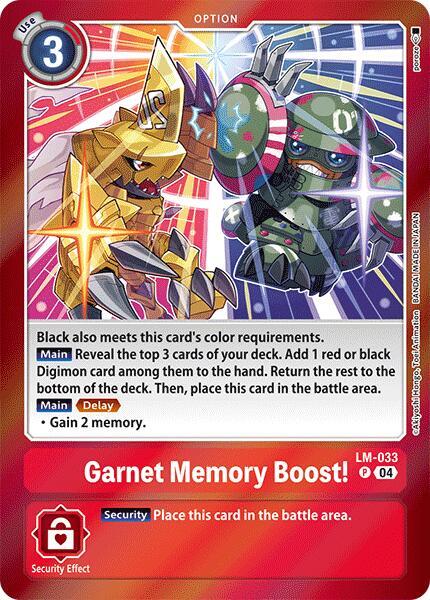 Garnet Memory Boost! [LM-033] [Special Limited Set] | Mindsight Gaming