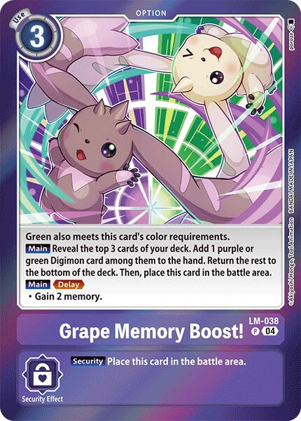 Grape Memory Boost! [LM-038] [Special Limited Set] | Mindsight Gaming