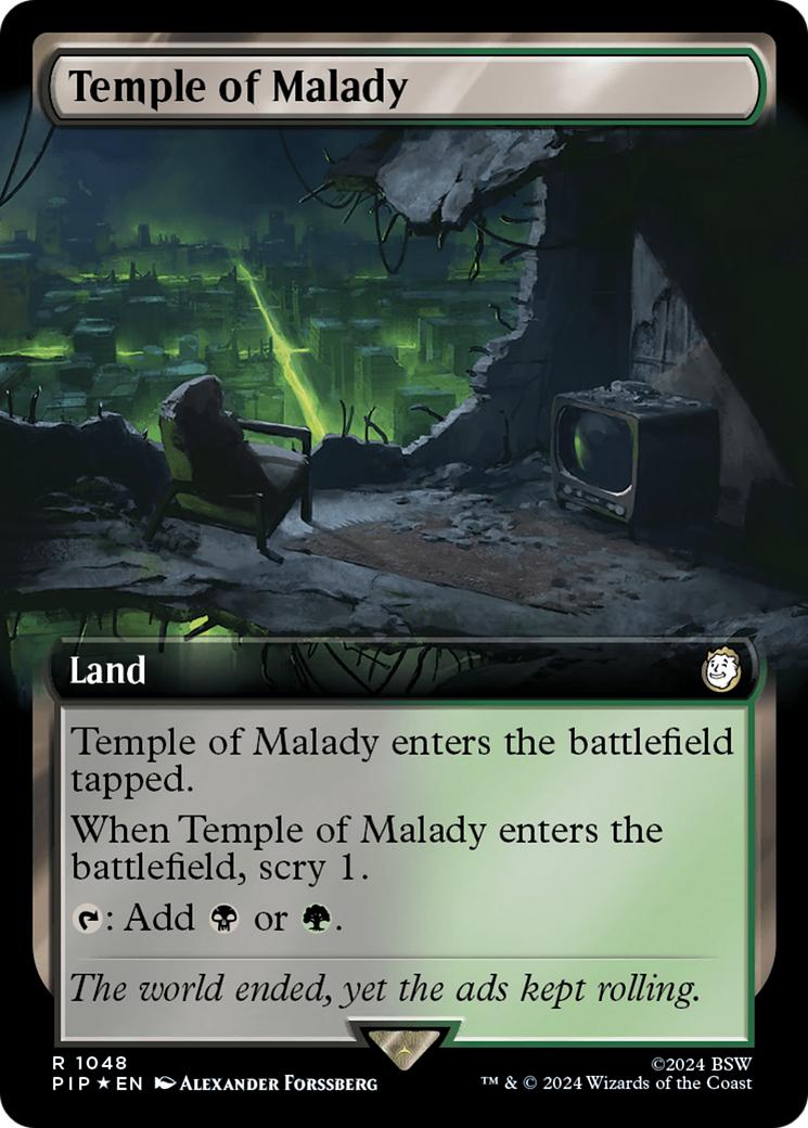 Temple of Malady (Extended Art) (Surge Foil) [Fallout] | Mindsight Gaming