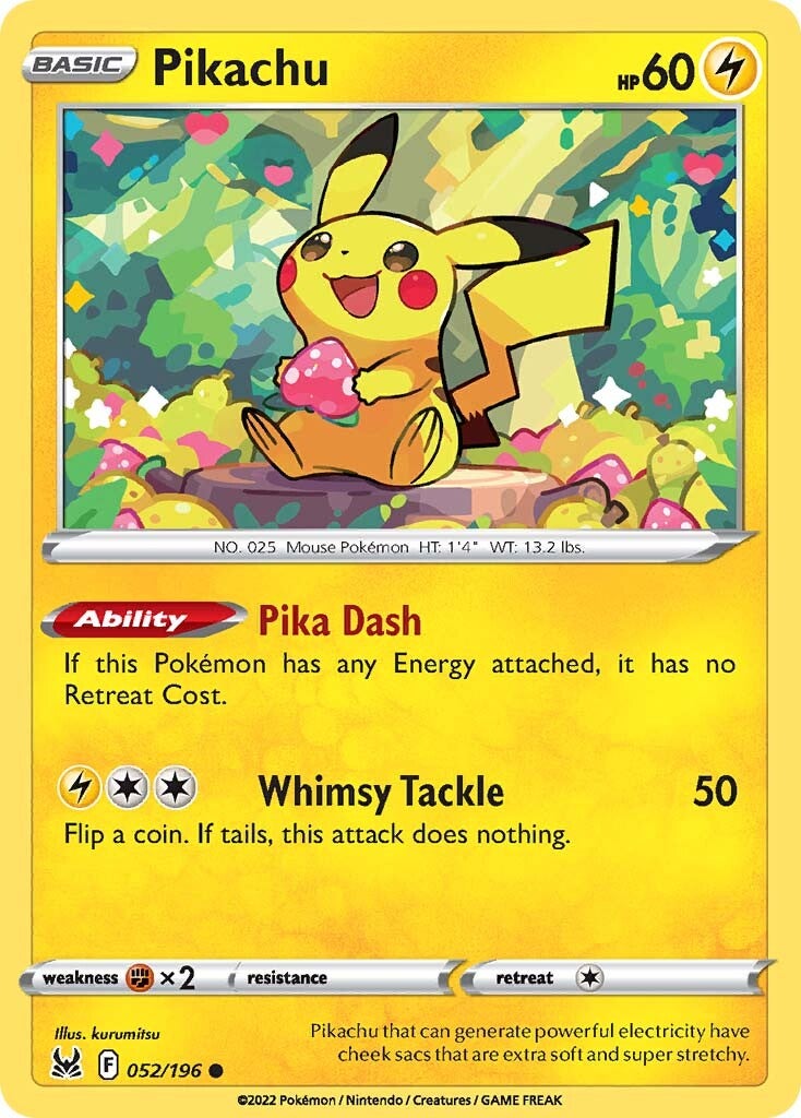 Pikachu (052/196) [Sword & Shield: Lost Origin] | Mindsight Gaming