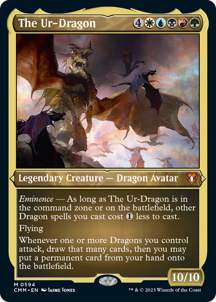 The Ur-Dragon (Foil Etched) [Commander Masters] | Mindsight Gaming