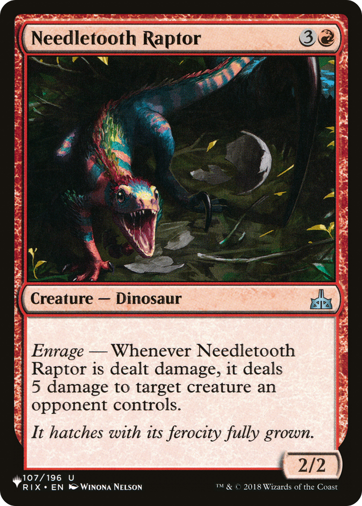 Needletooth Raptor [The List Reprints] | Mindsight Gaming