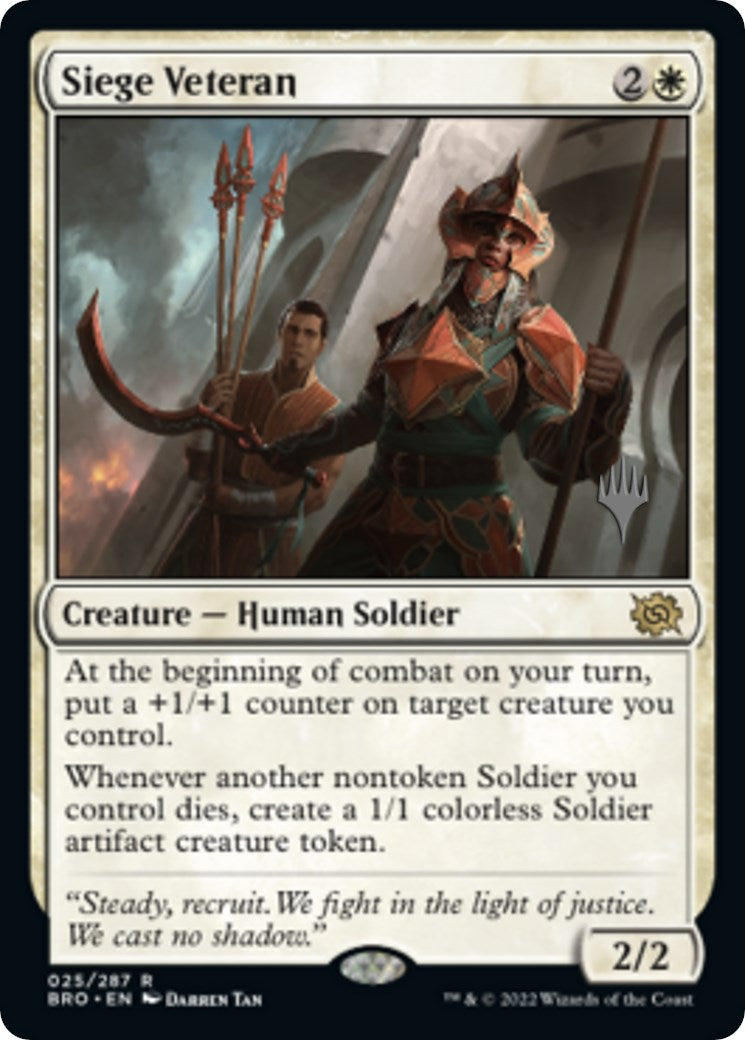 Siege Veteran (Promo Pack) [The Brothers' War Promos] | Mindsight Gaming