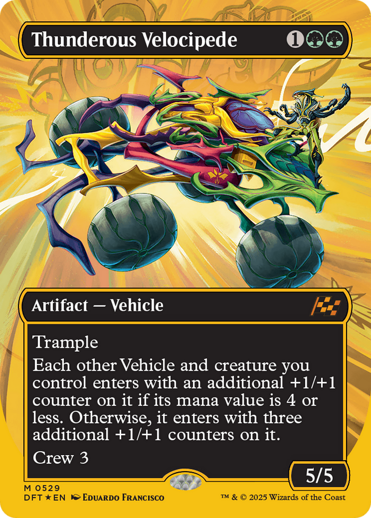 Thunderous Velocipede (Borderless) (First-Place Foil) [Aetherdrift] | Mindsight Gaming