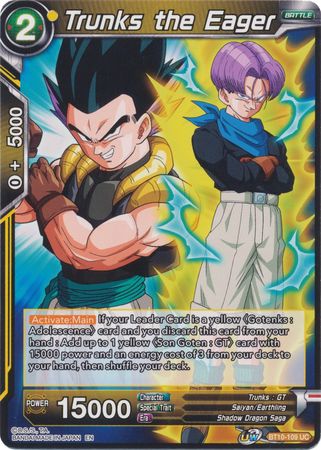 Trunks the Eager (BT10-109) [Rise of the Unison Warrior 2nd Edition] | Mindsight Gaming