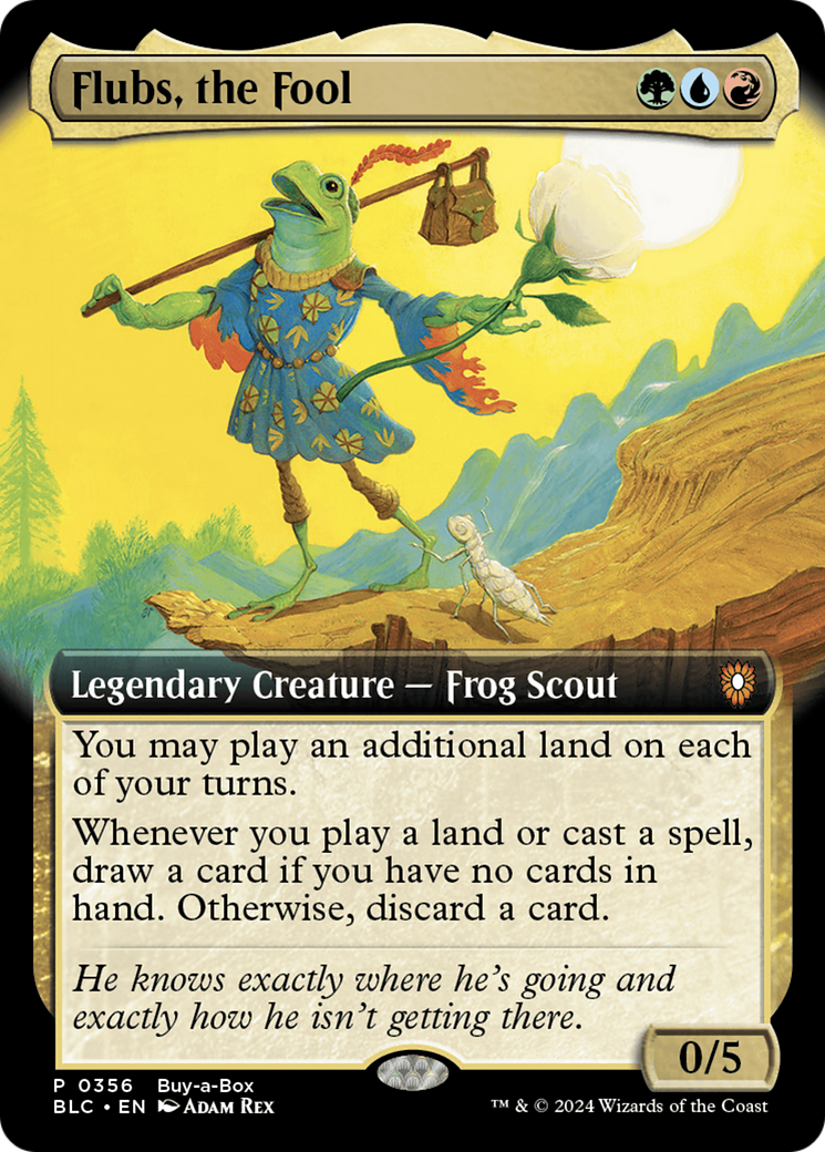 Flubs, the Fool (Buy-A-Box) (Extended Art) [Bloomburrow Promos] | Mindsight Gaming