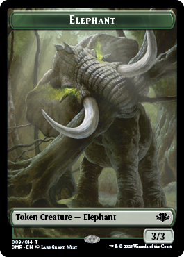 Elephant // Construct Double-Sided Token [Dominaria Remastered Tokens] | Mindsight Gaming