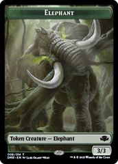 Elephant // Marit Lage Double-Sided Token [Dominaria Remastered Tokens] | Mindsight Gaming