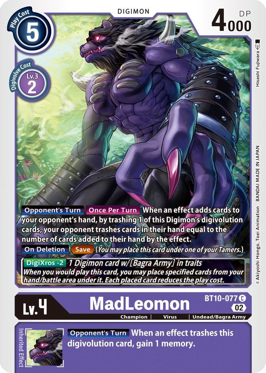 MadLeomon [BT10-077] [Xros Encounter] | Mindsight Gaming