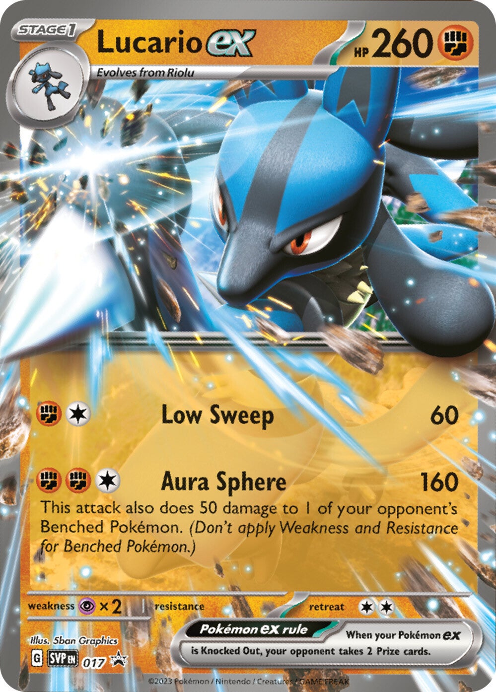 Lucario ex (017) [Scarlet & Violet: Black Star Promos] | Mindsight Gaming