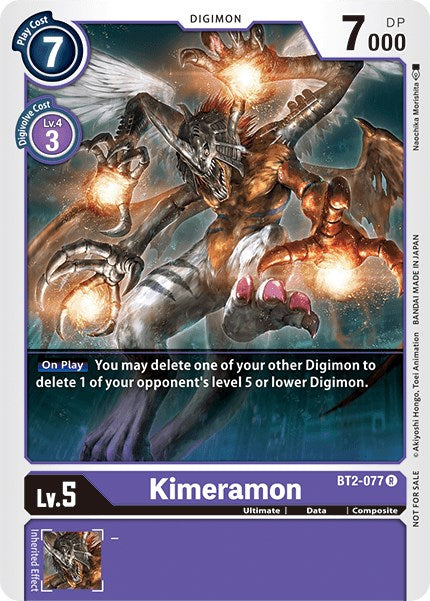 Kimeramon [BT2-077] (Battle of Omni Pre-Release) [Release Special Booster Promos] | Mindsight Gaming