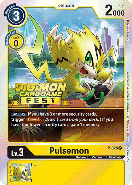 Pulsemon [P-028] (Digimon Card Game Fest 2022) [Promotional Cards] | Mindsight Gaming