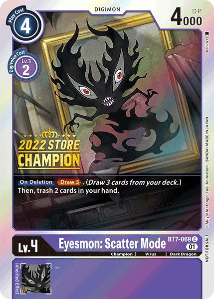 Eyesmon: Scatter Mode [BT7-069] (2022 Store Champion) [Next Adventure Promos] | Mindsight Gaming