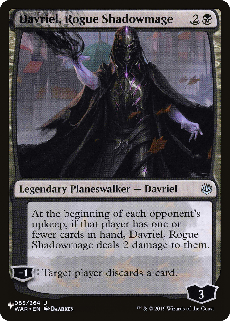 Davriel, Rogue Shadowmage [The List Reprints] | Mindsight Gaming