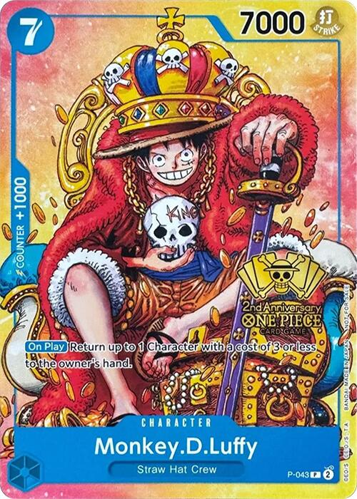 Monkey.D.Luffy (2nd Anniversary Stamped Promo) [One Piece Promotion Cards] | Mindsight Gaming