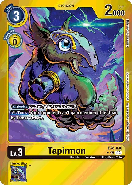 Tapirmon [EX8-030] (Limited Foil) [Chain of Liberation] | Mindsight Gaming