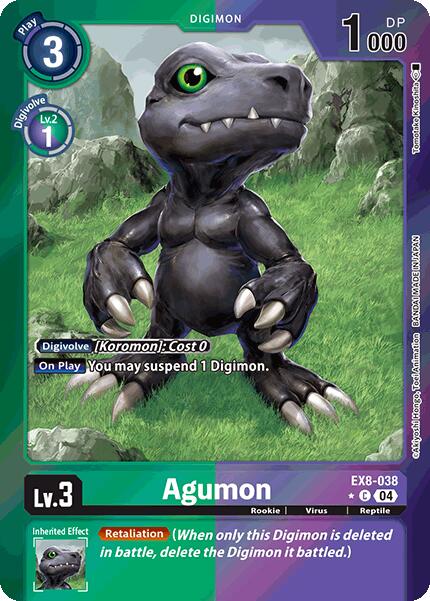 Agumon [EX8-038] - EX8-038 (Limited Foil) [Chain of Liberation] | Mindsight Gaming