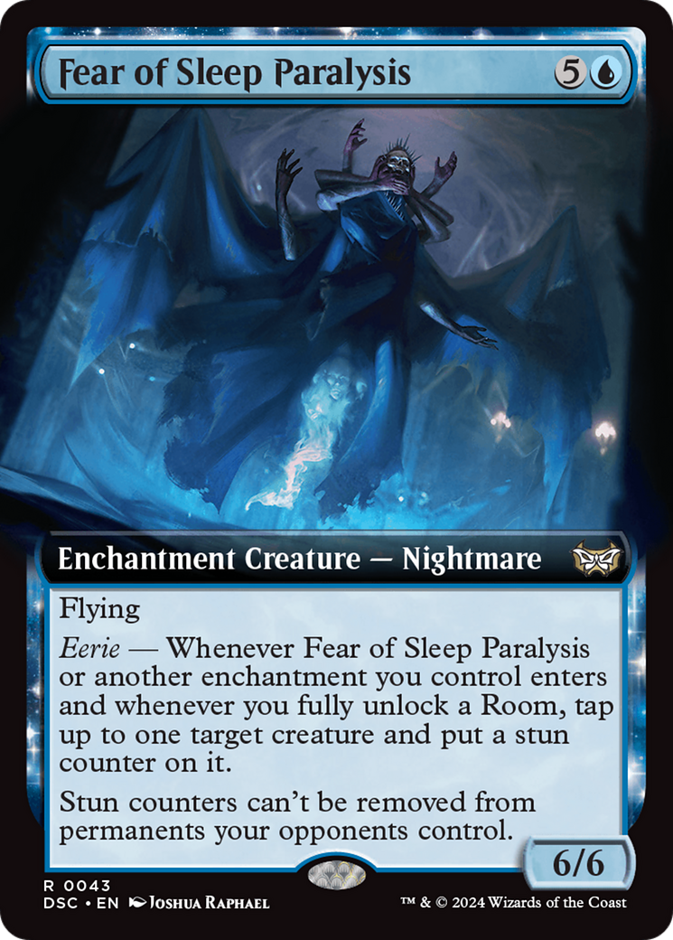 Fear of Sleep Paralysis (Extended Art) [Duskmourn: House of Horror Commander] | Mindsight Gaming