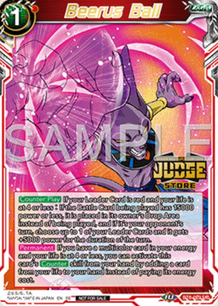 Beerus Ball (Judge Pack Vol.16) (Store) (BT8-022) [Judge Promotion Cards] | Mindsight Gaming