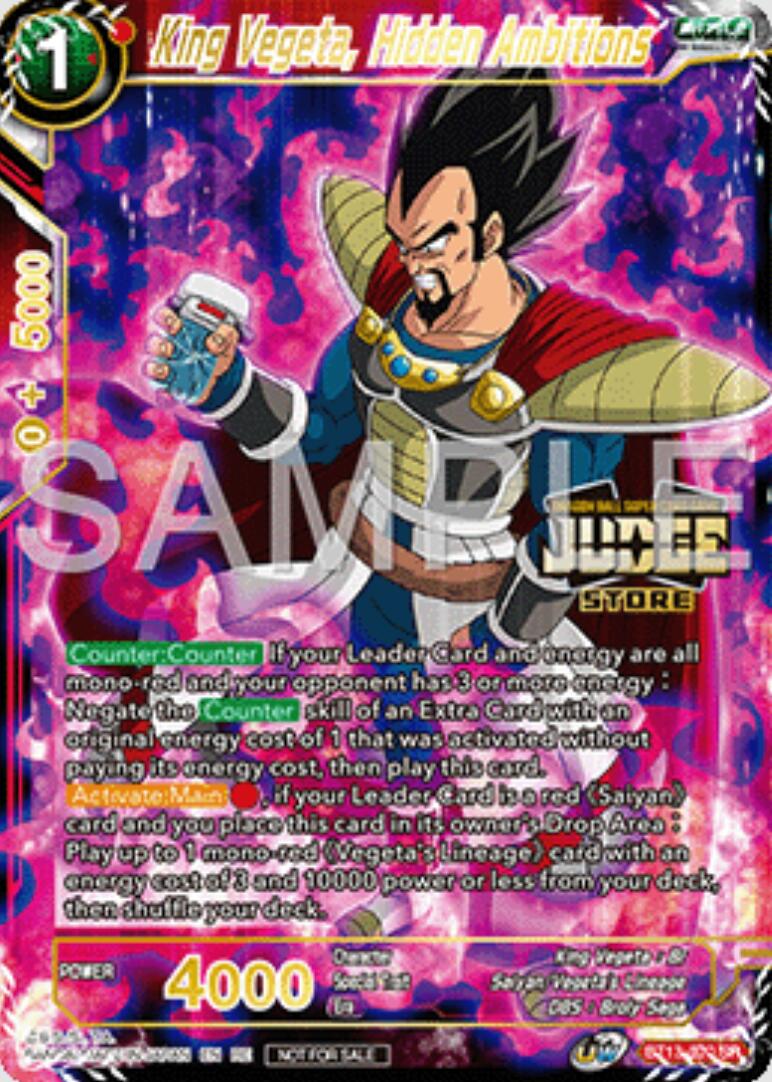 King Vegeta, Hidden Ambitions (Judge Pack Vol.16) (Store) (BT13-020) [Judge Promotion Cards] | Mindsight Gaming