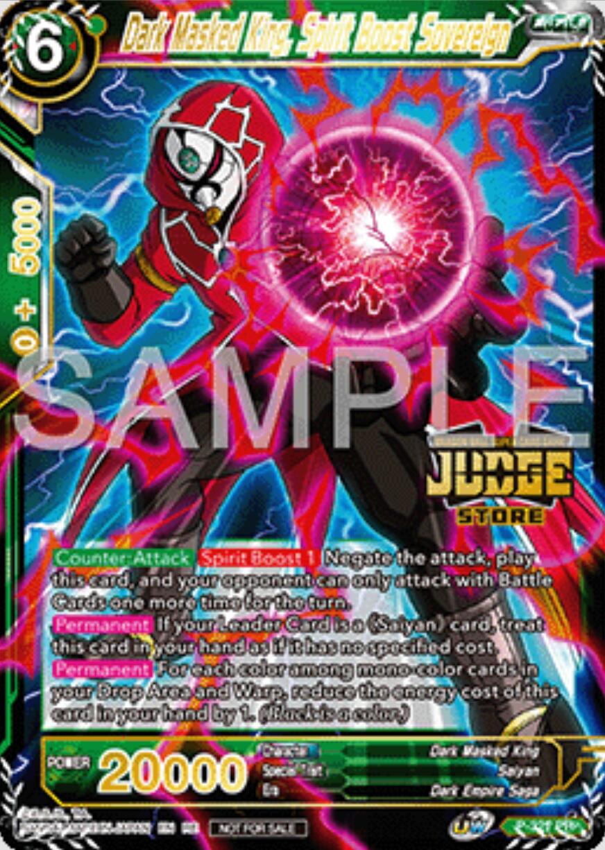 Dark Masked King, Spirit Boost Sovereign (Judge Pack Vol.16) (Store) (P-321) [Judge Promotion Cards] | Mindsight Gaming