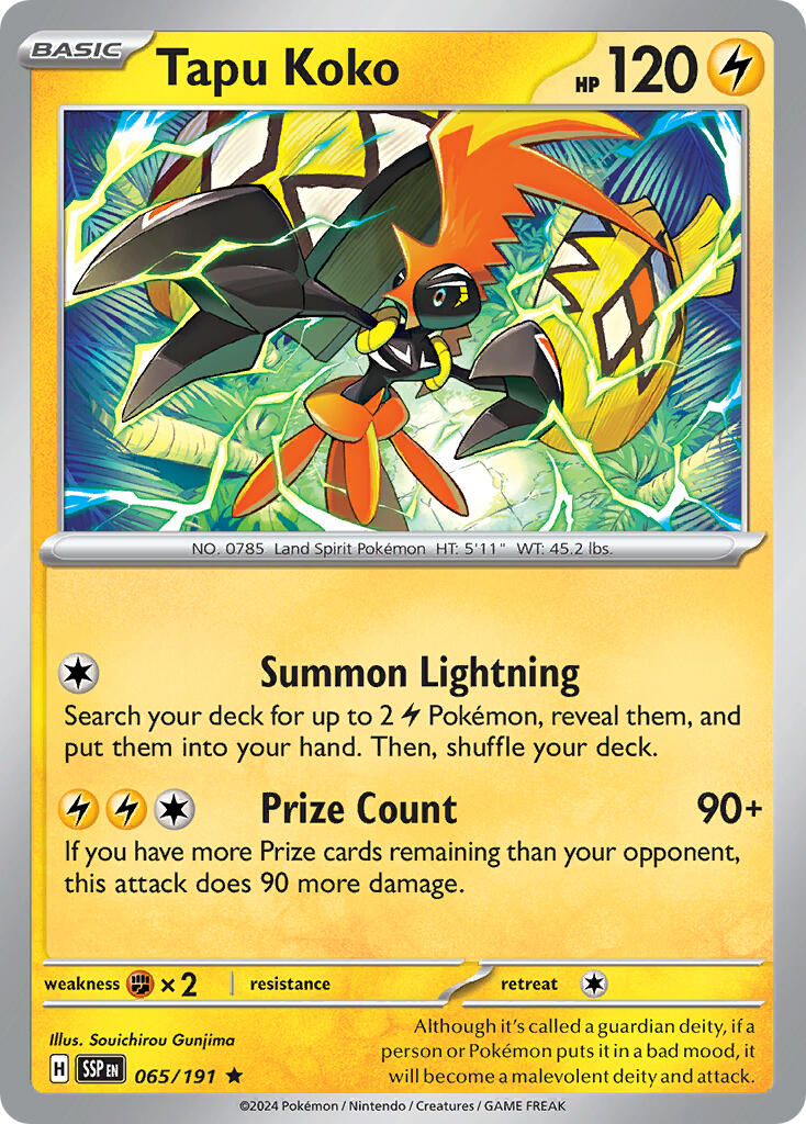 Tapu Koko (065/191) (Theme Deck Exclusive) [Scarlet & Violet: Surging Sparks] | Mindsight Gaming