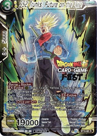 SS2 Trunks, Future on the Line (Card Game Fest 2022) (BT16-081) [Tournament Promotion Cards] | Mindsight Gaming