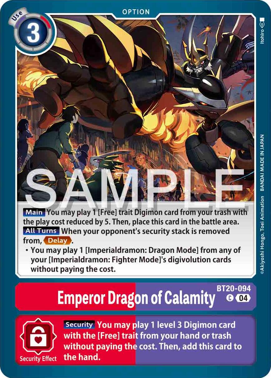 Emperor Dragon of Calamity [BT20-094] [Release Special Booster 2.0] | Mindsight Gaming