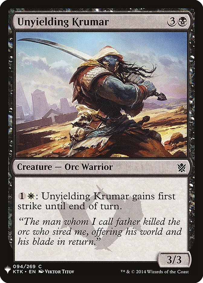 Unyielding Krumar [Mystery Booster] | Mindsight Gaming