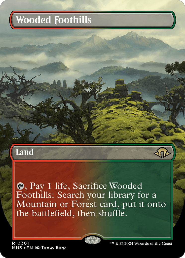 Wooded Foothills (Borderless) [Modern Horizons 3] | Mindsight Gaming