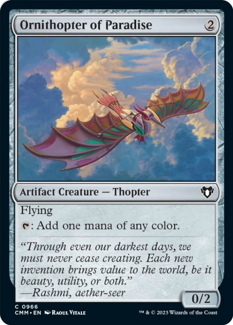 Ornithopter of Paradise [Commander Masters] | Mindsight Gaming