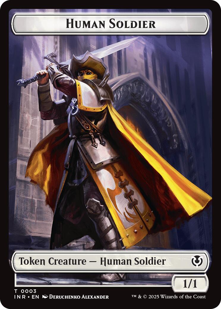 Human Soldier (0003) // Clue Double-Sided Token [Innistrad Remastered Tokens] | Mindsight Gaming