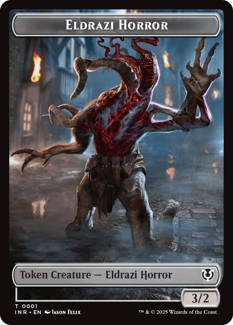 Eldrazi Horror // Human Soldier (0003) Double-Sided Token [Innistrad Remastered Tokens] | Mindsight Gaming