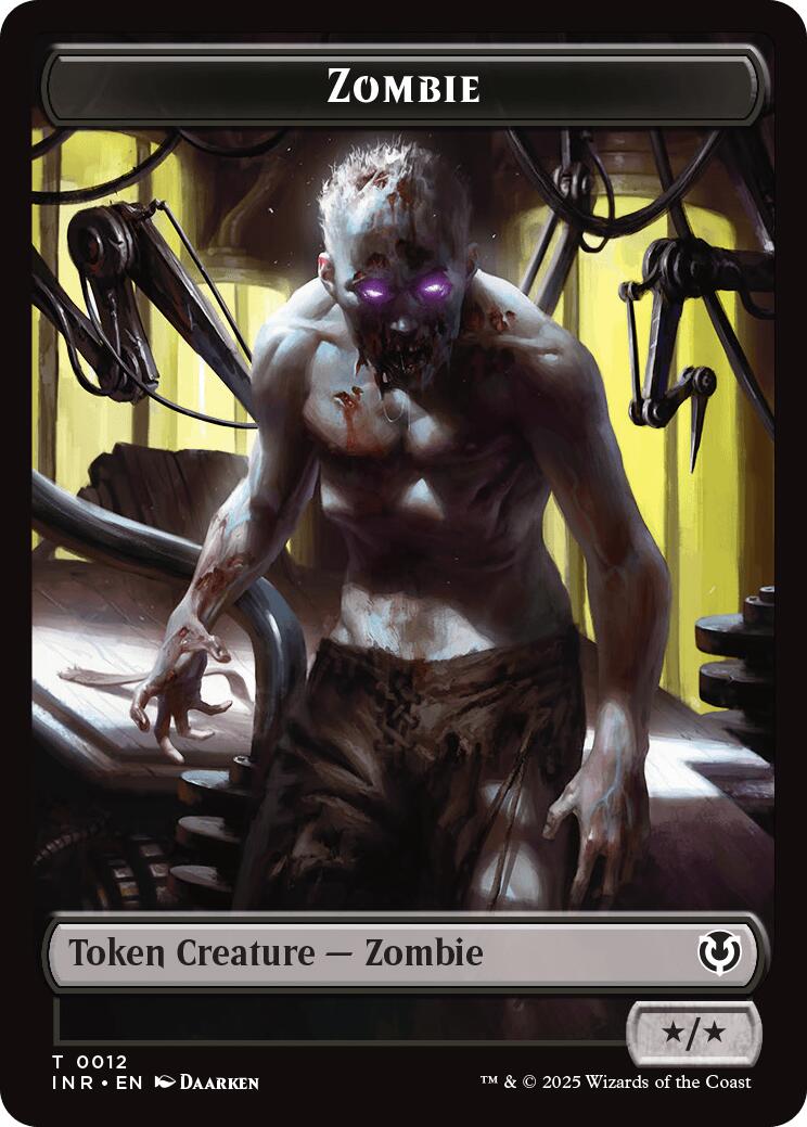 Zombie (0011) // Zombie (0012) Double-Sided Token [Innistrad Remastered Tokens] | Mindsight Gaming