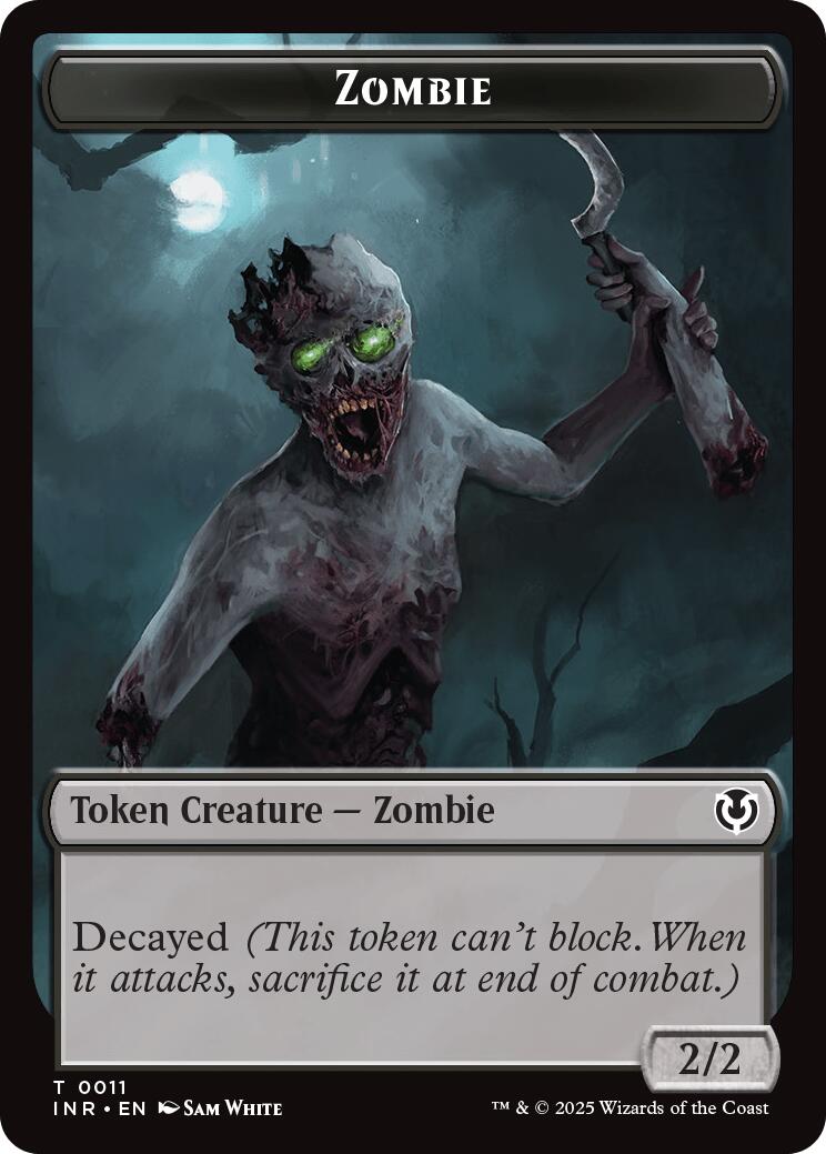 Zombie (0011) // Zombie (0012) Double-Sided Token [Innistrad Remastered Tokens] | Mindsight Gaming