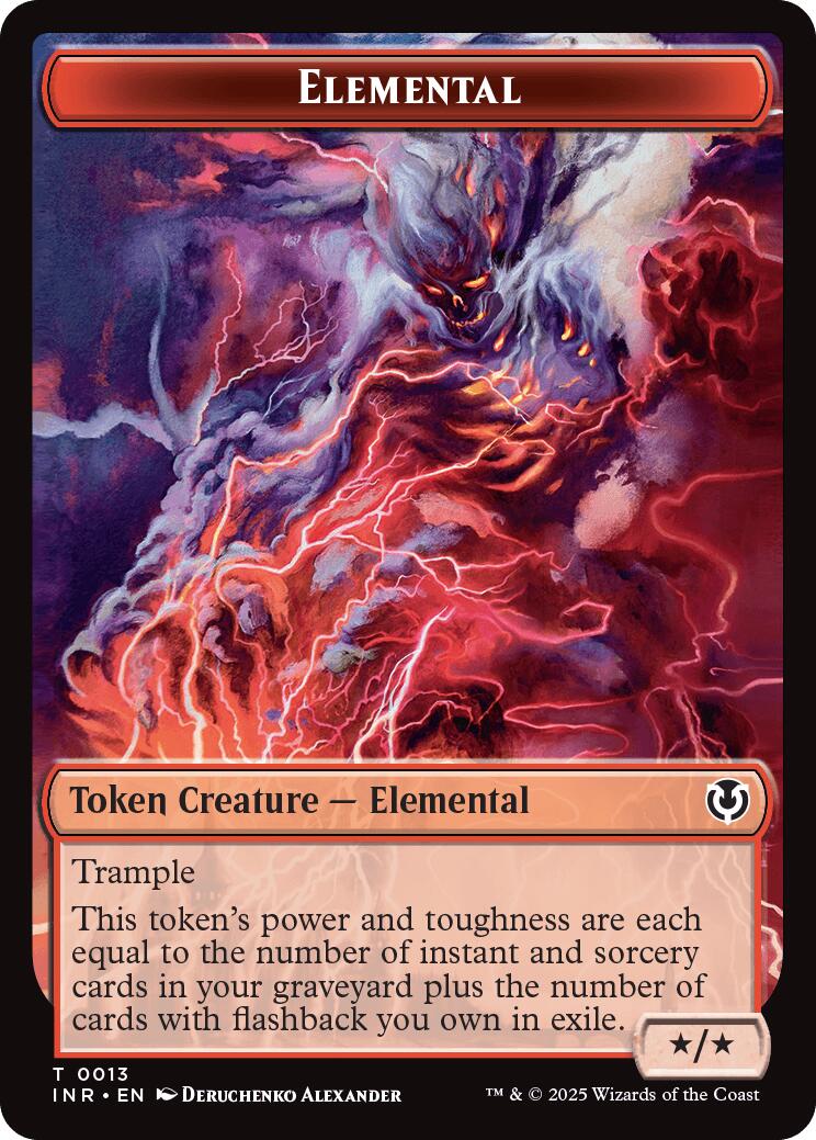 Elemental // Human (0014) Double-Sided Token [Innistrad Remastered Tokens] | Mindsight Gaming