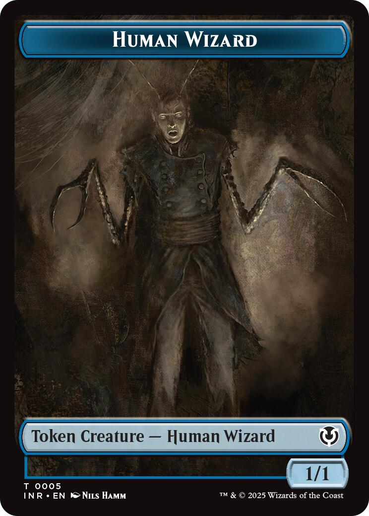 Human Wizard // Emblem - Jace, Unraveler of Secrets Double-Sided Token [Innistrad Remastered Tokens] | Mindsight Gaming