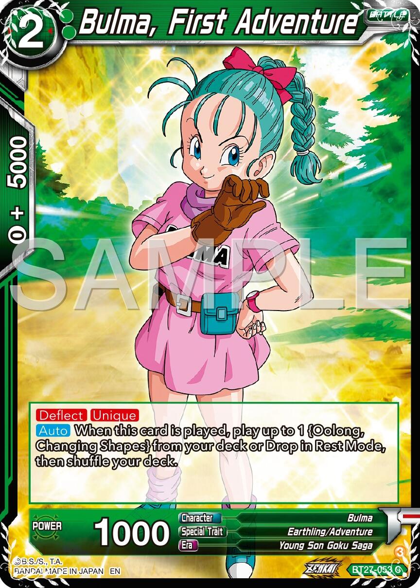 Bulma, First Adventure (BT27-053) [History of Z] | Mindsight Gaming