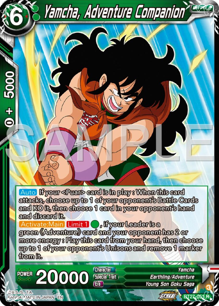 Yamcha, Adventure Companion (BT27-051) [History of Z] | Mindsight Gaming