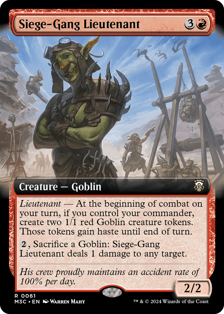 Siege-Gang Lieutenant (Extended Art) [Modern Horizons 3 Commander] | Mindsight Gaming