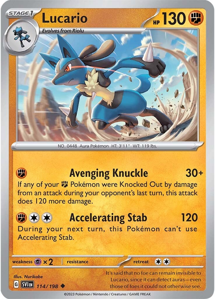 Lucario (114/198) [Scarlet & Violet: Base Set] | Mindsight Gaming