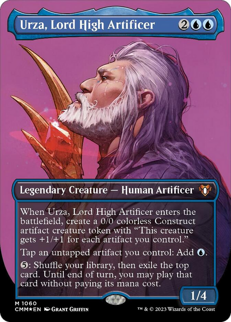 Urza, Lord High Artificer (Borderless Textured Foil Frame Break) [Commander Masters] | Mindsight Gaming