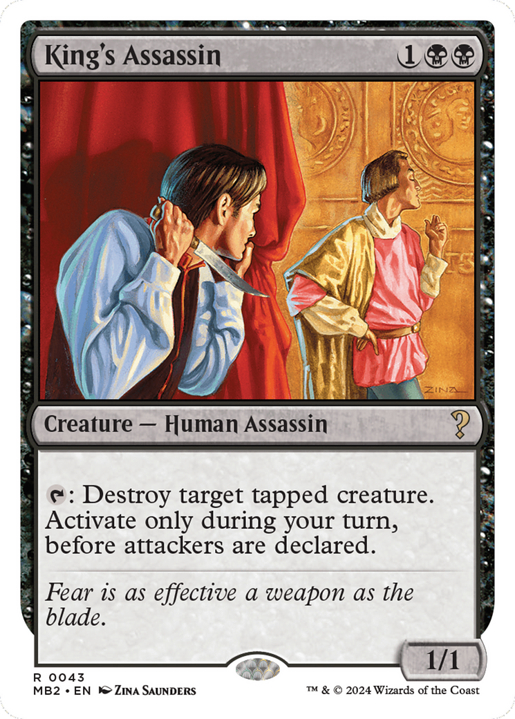 King's Assassin (White Border) [Mystery Booster 2] | Mindsight Gaming