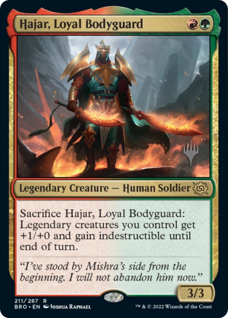 Hajar, Loyal Bodyguard (Promo Pack) [The Brothers' War Promos] | Mindsight Gaming