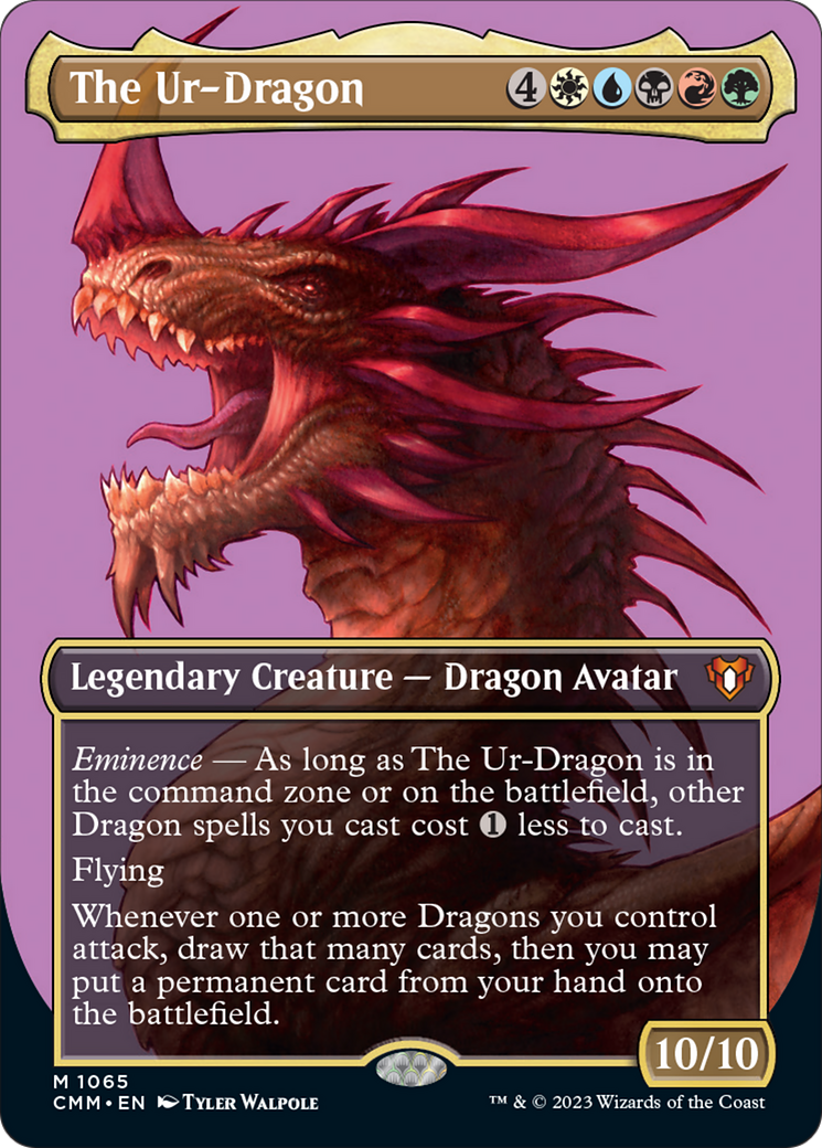 The Ur-Dragon (Borderless Textured Foil Frame Break) [Commander Masters] | Mindsight Gaming